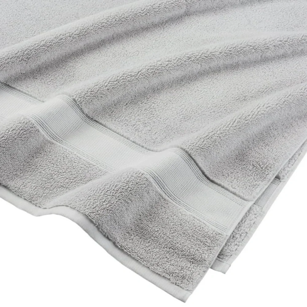 Hotel Style Luxury Egyptian Cotton Bath Towels 2-Pack Silver